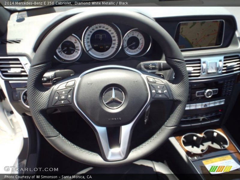 Diamond White Metallic / Black 2014 Mercedes-Benz E 350 Cabriolet