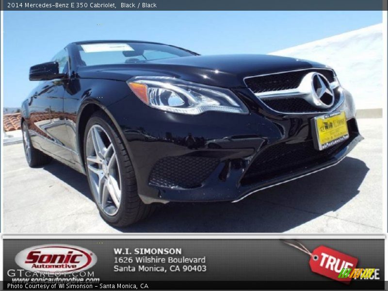 Black / Black 2014 Mercedes-Benz E 350 Cabriolet