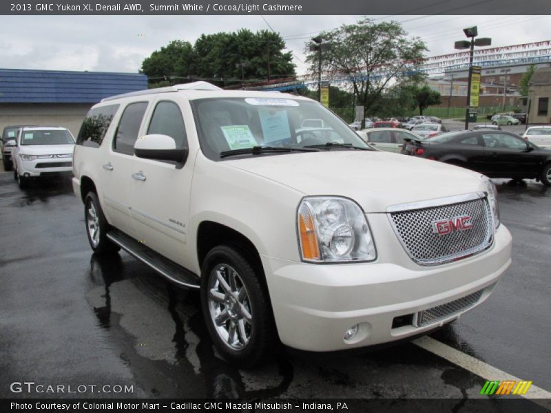 Summit White / Cocoa/Light Cashmere 2013 GMC Yukon XL Denali AWD