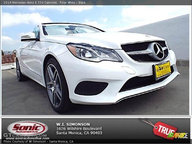 Polar White / Black 2014 Mercedes-Benz E 350 Cabriolet