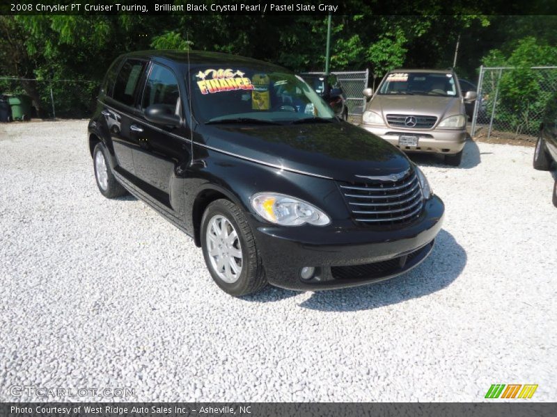 Brilliant Black Crystal Pearl / Pastel Slate Gray 2008 Chrysler PT Cruiser Touring