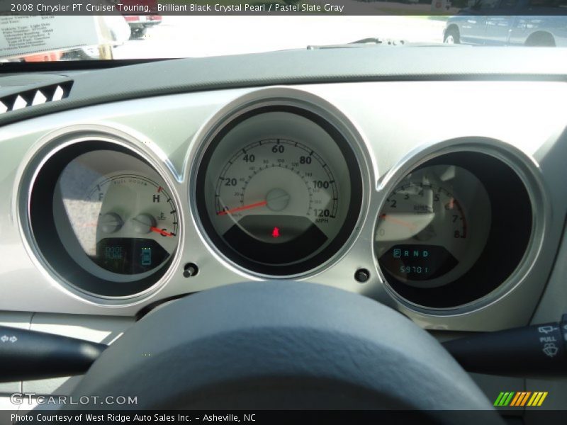 Brilliant Black Crystal Pearl / Pastel Slate Gray 2008 Chrysler PT Cruiser Touring