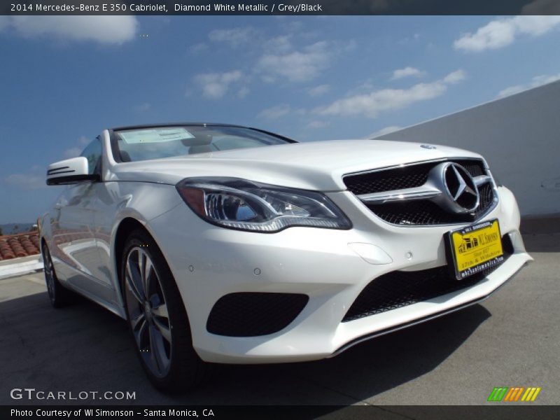 Diamond White Metallic / Grey/Black 2014 Mercedes-Benz E 350 Cabriolet