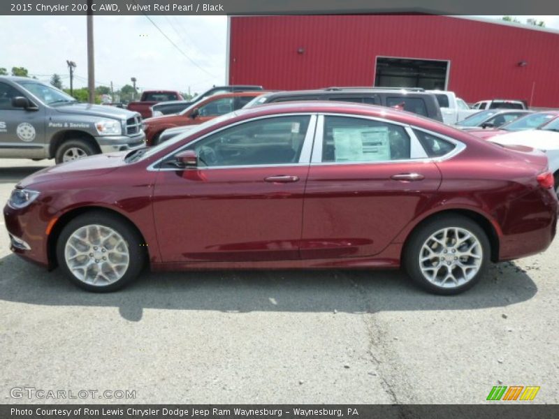 Velvet Red Pearl / Black 2015 Chrysler 200 C AWD
