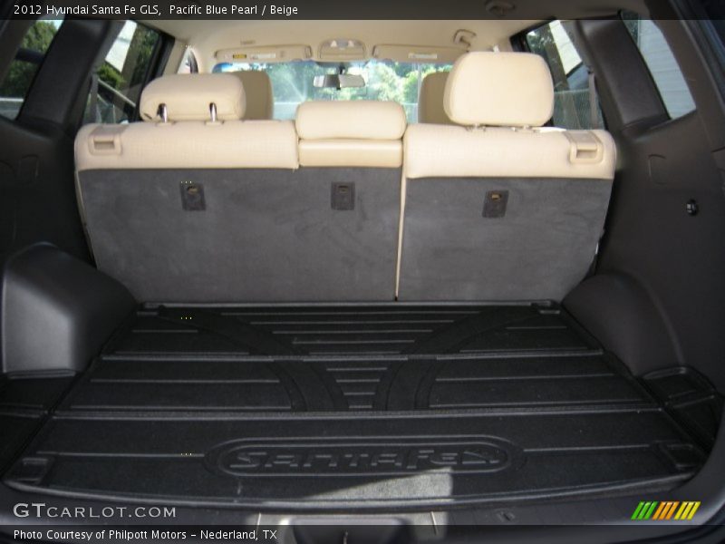 Pacific Blue Pearl / Beige 2012 Hyundai Santa Fe GLS