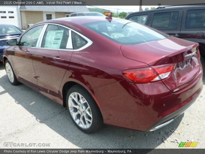 Velvet Red Pearl / Black 2015 Chrysler 200 C AWD