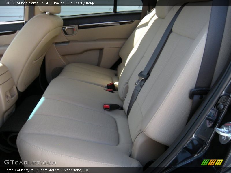 Pacific Blue Pearl / Beige 2012 Hyundai Santa Fe GLS