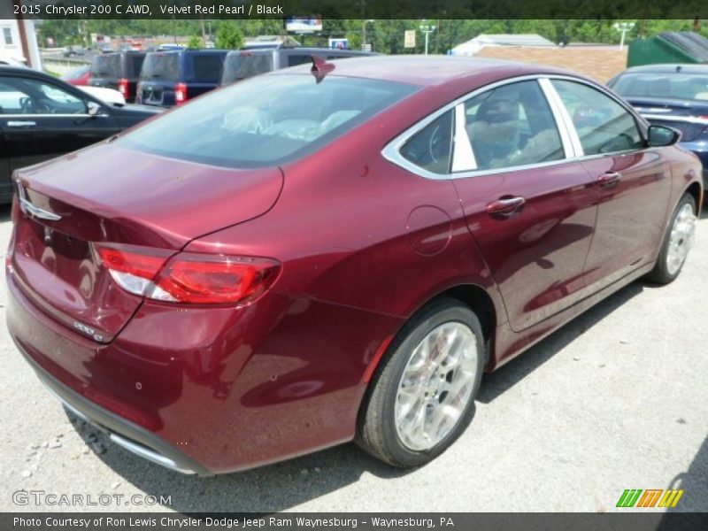 Velvet Red Pearl / Black 2015 Chrysler 200 C AWD