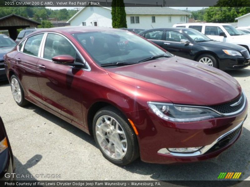 Velvet Red Pearl / Black 2015 Chrysler 200 C AWD