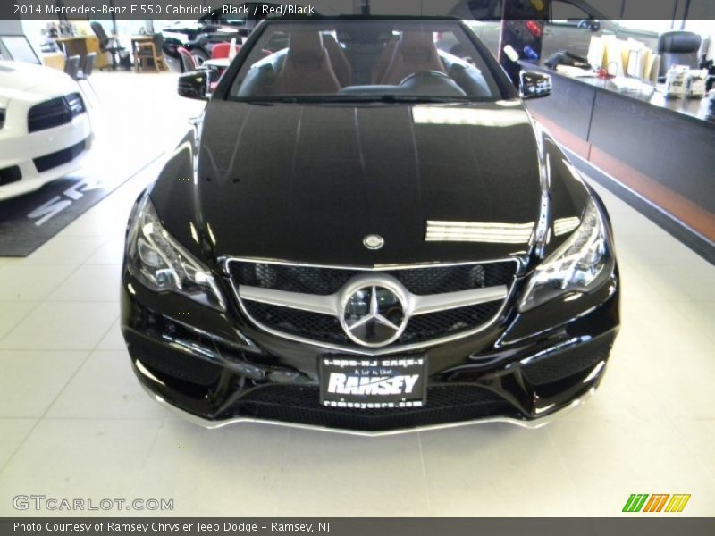 Black / Red/Black 2014 Mercedes-Benz E 550 Cabriolet