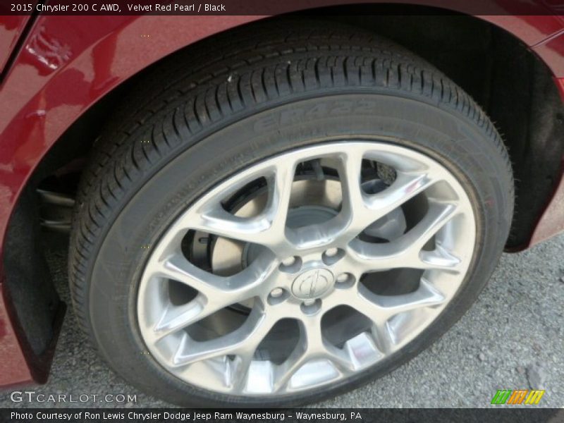 Velvet Red Pearl / Black 2015 Chrysler 200 C AWD