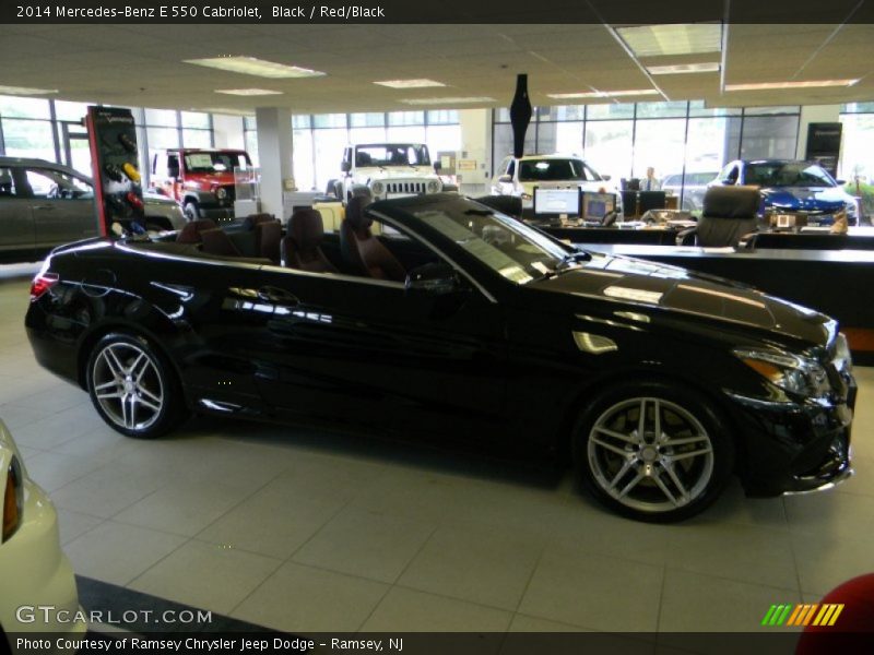 Black / Red/Black 2014 Mercedes-Benz E 550 Cabriolet