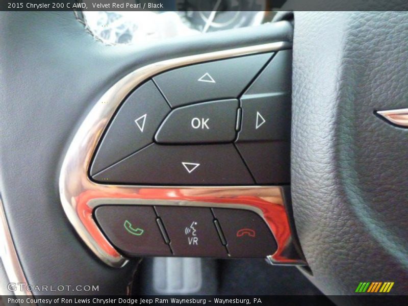 Velvet Red Pearl / Black 2015 Chrysler 200 C AWD