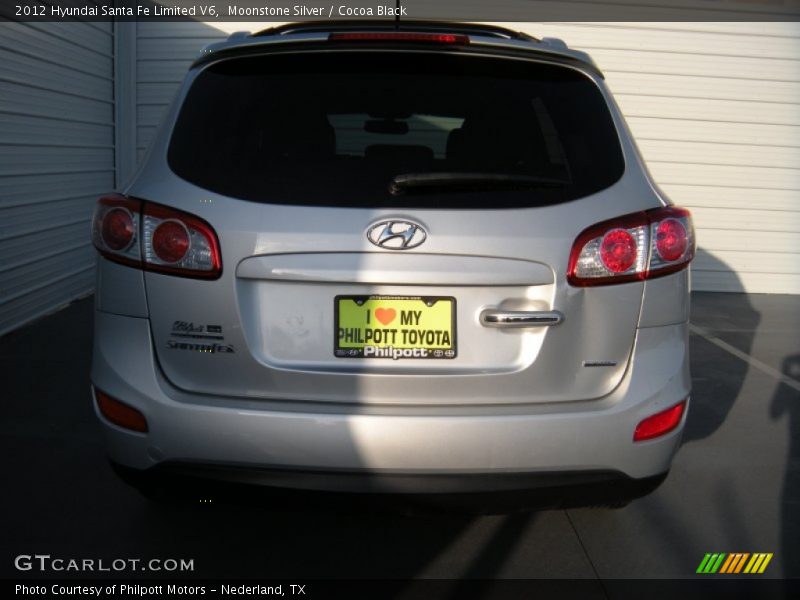 Moonstone Silver / Cocoa Black 2012 Hyundai Santa Fe Limited V6