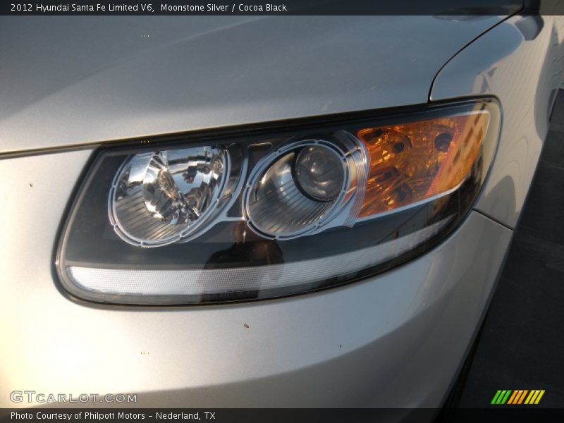 Moonstone Silver / Cocoa Black 2012 Hyundai Santa Fe Limited V6