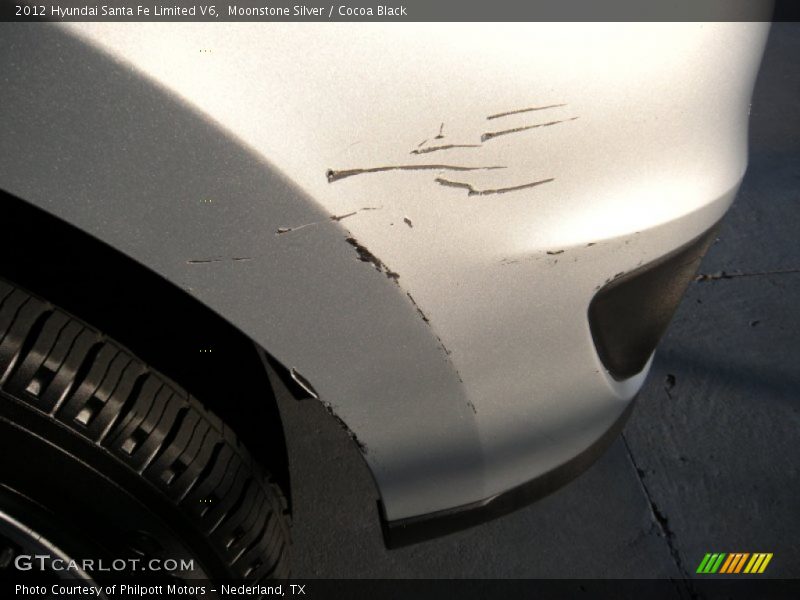 Moonstone Silver / Cocoa Black 2012 Hyundai Santa Fe Limited V6