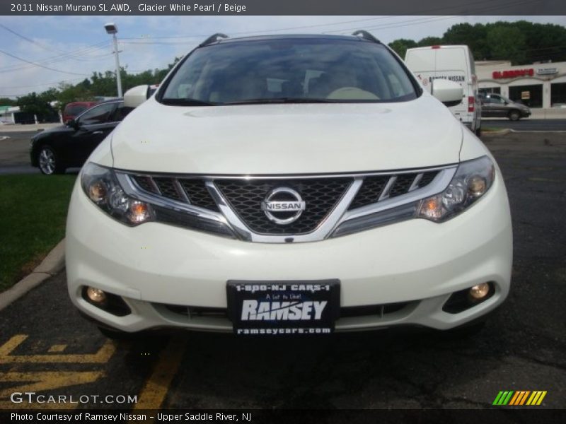 Glacier White Pearl / Beige 2011 Nissan Murano SL AWD