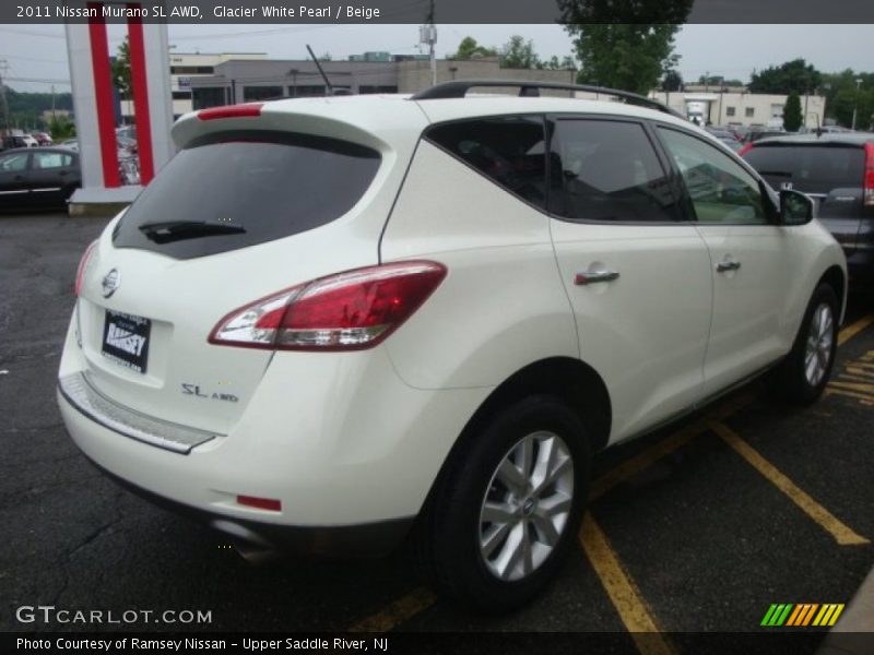 Glacier White Pearl / Beige 2011 Nissan Murano SL AWD