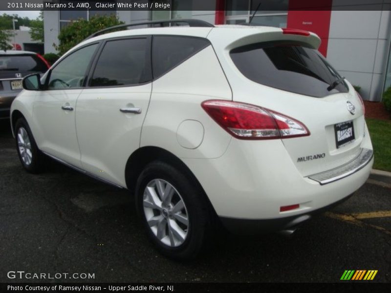 Glacier White Pearl / Beige 2011 Nissan Murano SL AWD