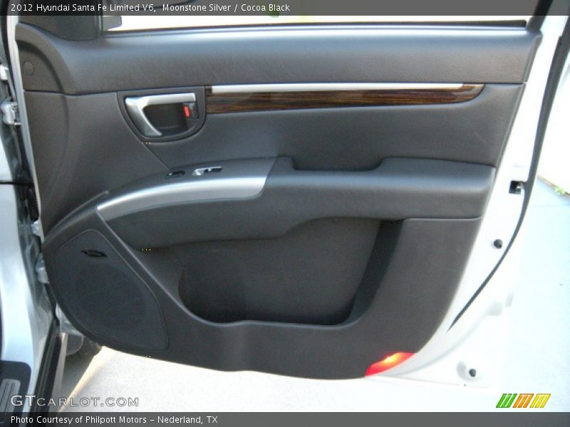 Moonstone Silver / Cocoa Black 2012 Hyundai Santa Fe Limited V6