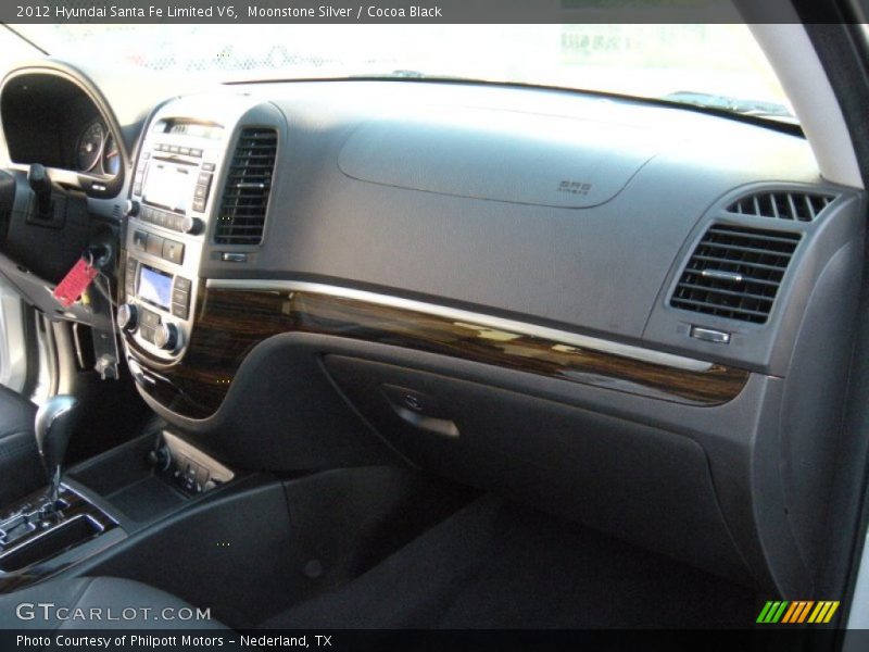 Moonstone Silver / Cocoa Black 2012 Hyundai Santa Fe Limited V6