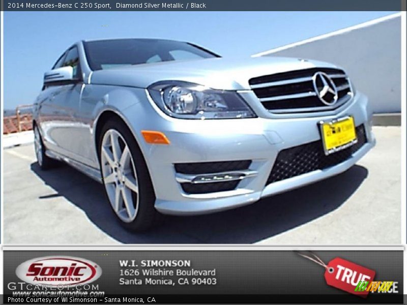 Diamond Silver Metallic / Black 2014 Mercedes-Benz C 250 Sport