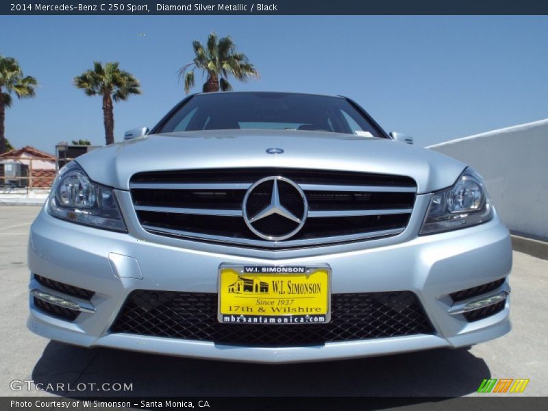 Diamond Silver Metallic / Black 2014 Mercedes-Benz C 250 Sport