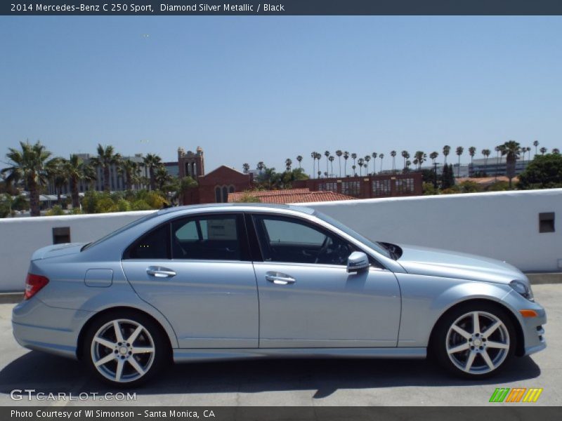 Diamond Silver Metallic / Black 2014 Mercedes-Benz C 250 Sport