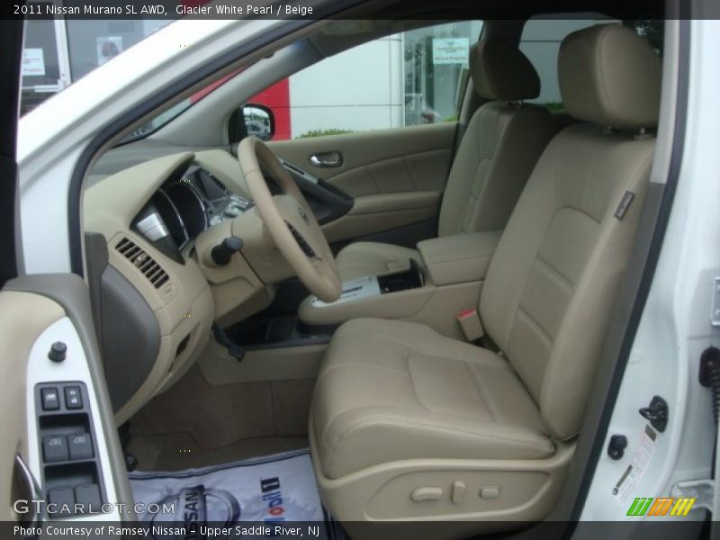 Glacier White Pearl / Beige 2011 Nissan Murano SL AWD