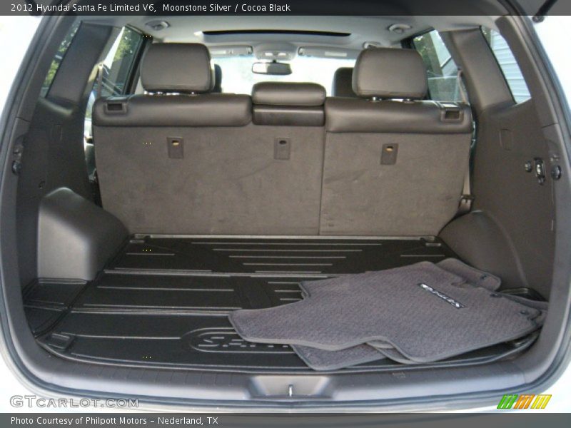 Moonstone Silver / Cocoa Black 2012 Hyundai Santa Fe Limited V6
