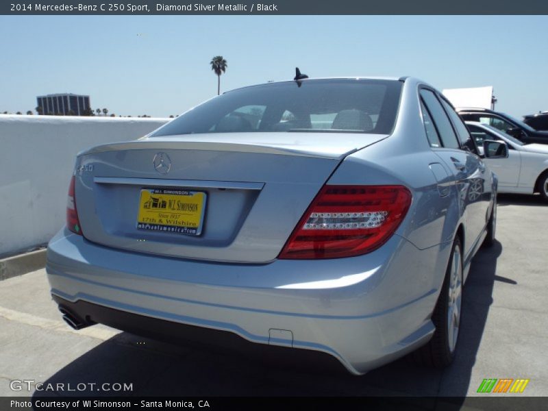 Diamond Silver Metallic / Black 2014 Mercedes-Benz C 250 Sport