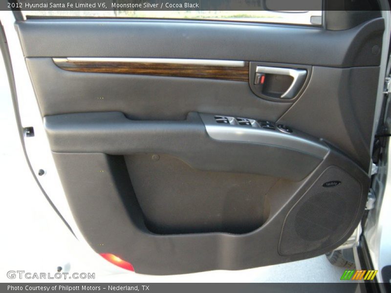 Moonstone Silver / Cocoa Black 2012 Hyundai Santa Fe Limited V6