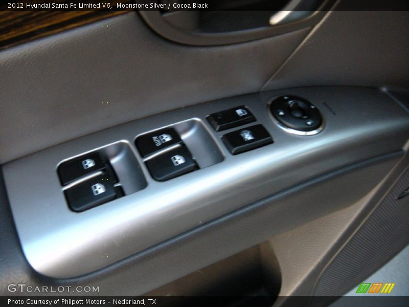 Moonstone Silver / Cocoa Black 2012 Hyundai Santa Fe Limited V6