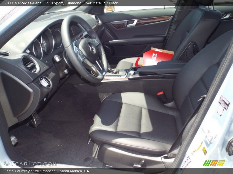 Diamond Silver Metallic / Black 2014 Mercedes-Benz C 250 Sport