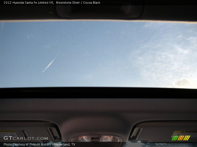 Moonstone Silver / Cocoa Black 2012 Hyundai Santa Fe Limited V6