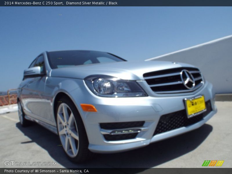 Diamond Silver Metallic / Black 2014 Mercedes-Benz C 250 Sport