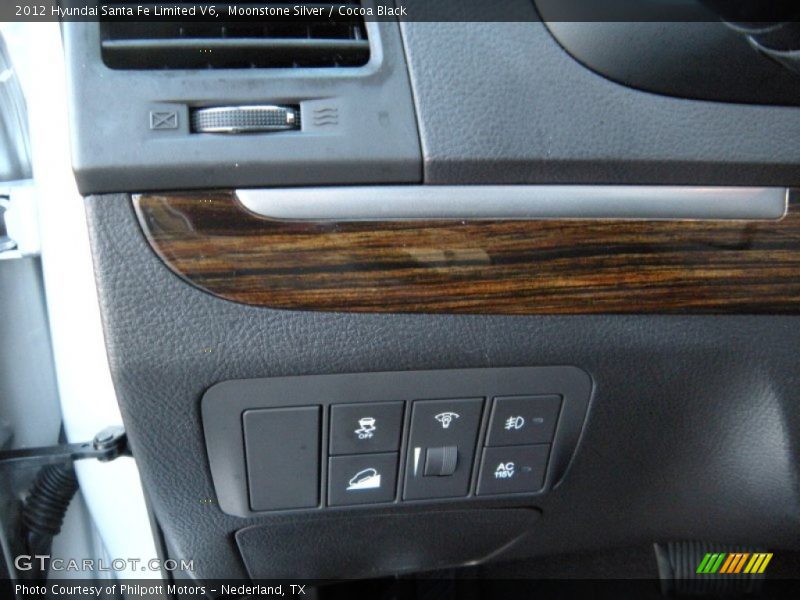 Moonstone Silver / Cocoa Black 2012 Hyundai Santa Fe Limited V6