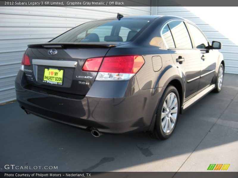 Graphite Gray Metallic / Off Black 2012 Subaru Legacy 3.6R Limited