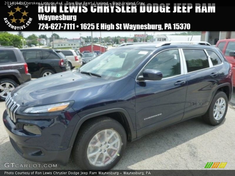 True Blue Pearl / Iceland - Black/Iceland Gray 2014 Jeep Cherokee Latitude 4x4