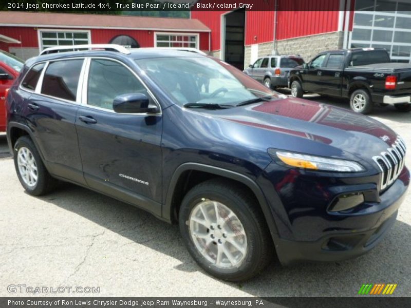True Blue Pearl / Iceland - Black/Iceland Gray 2014 Jeep Cherokee Latitude 4x4