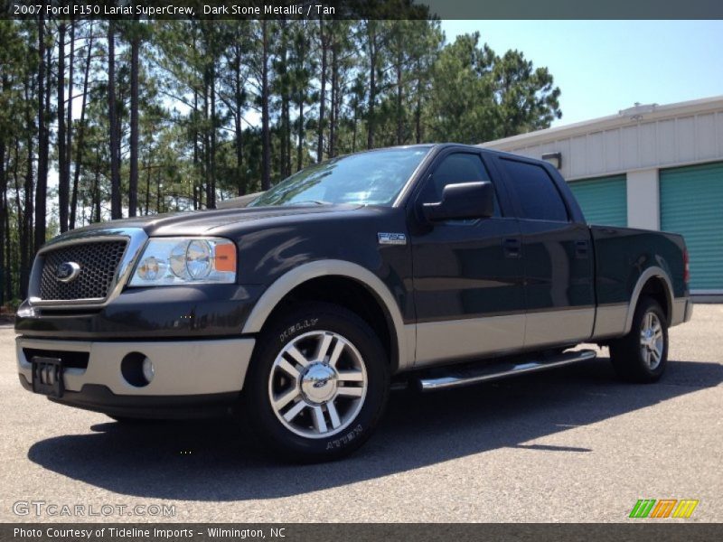 Dark Stone Metallic / Tan 2007 Ford F150 Lariat SuperCrew