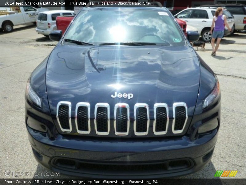 True Blue Pearl / Iceland - Black/Iceland Gray 2014 Jeep Cherokee Latitude 4x4