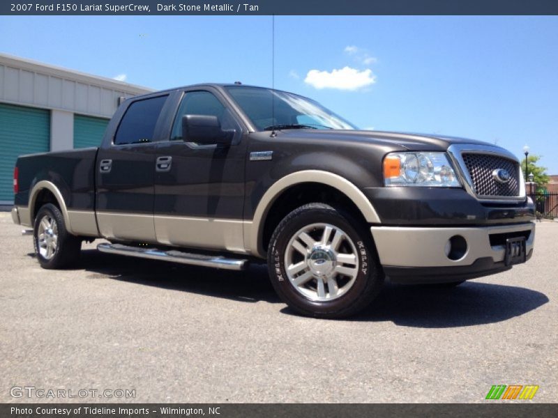 Dark Stone Metallic / Tan 2007 Ford F150 Lariat SuperCrew
