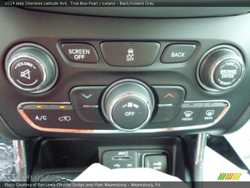 True Blue Pearl / Iceland - Black/Iceland Gray 2014 Jeep Cherokee Latitude 4x4