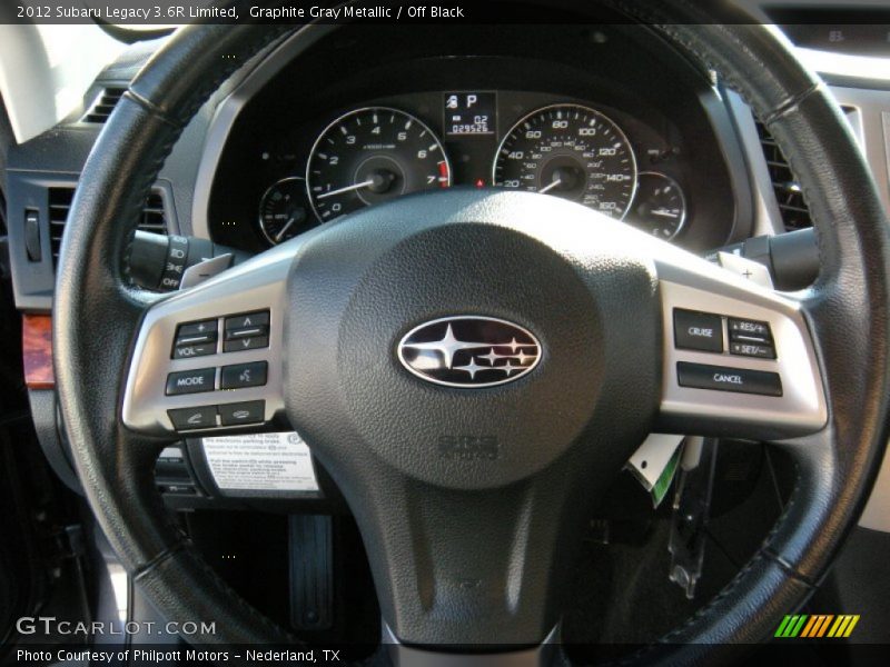 Graphite Gray Metallic / Off Black 2012 Subaru Legacy 3.6R Limited