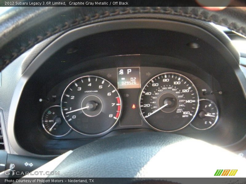 Graphite Gray Metallic / Off Black 2012 Subaru Legacy 3.6R Limited