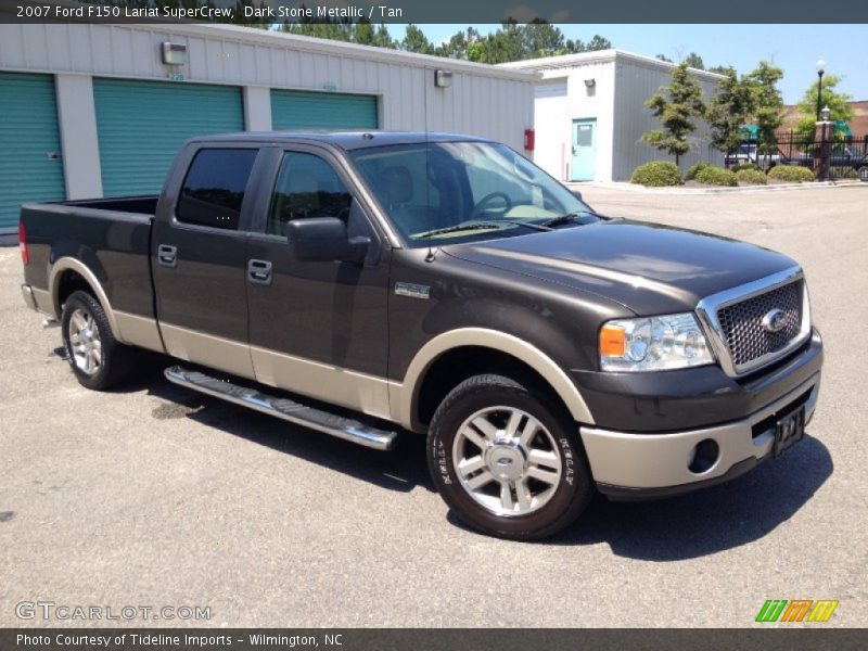 Dark Stone Metallic / Tan 2007 Ford F150 Lariat SuperCrew