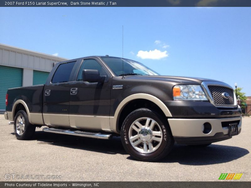 Dark Stone Metallic / Tan 2007 Ford F150 Lariat SuperCrew