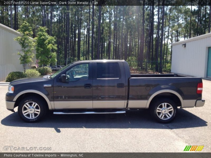 Dark Stone Metallic / Tan 2007 Ford F150 Lariat SuperCrew