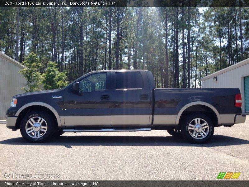 Dark Stone Metallic / Tan 2007 Ford F150 Lariat SuperCrew